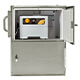 Industriprinter til kølerum beskyttelse sidevisning med installeret Zebra ZT411 industriprinter