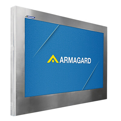 Armagards 32" IP66 hygiejne-monitor i rustfrit stål