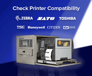 En liste over printerproducenter, der er kompatible med Armagard IP65-printer kabinetter, herunder Zebra, SATO, Toshiba Tec og andre