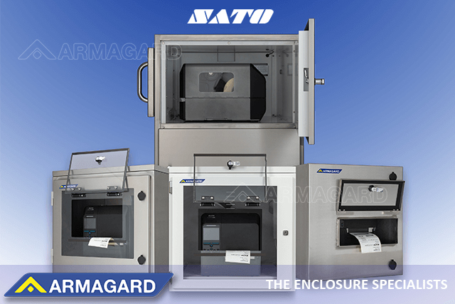 Fire Armagard SATO industriprinter kabinetter